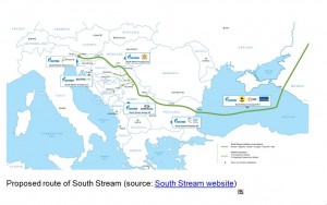 South Stream map