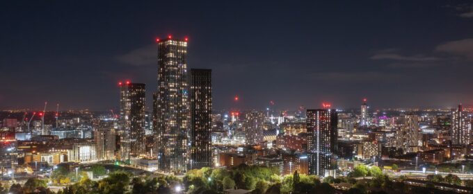 cityscape at night
