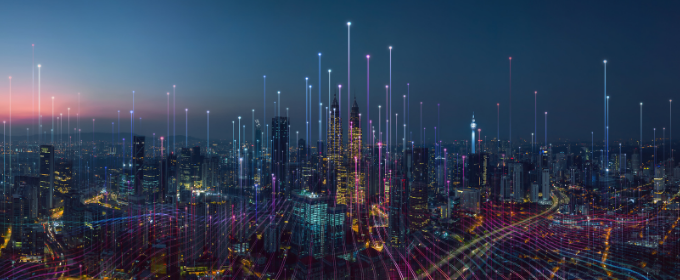 picture of digitally connected city