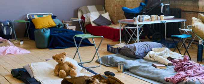 Article image - homeless shelter sleeping area