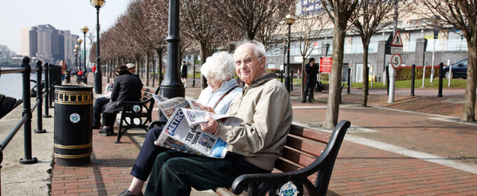 Article image - older couple on a bench in Manchester