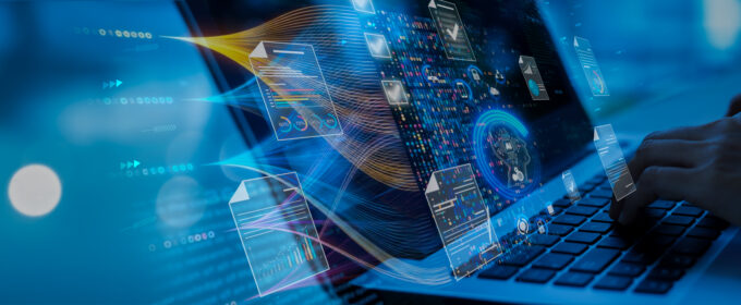 Computer data on a screen